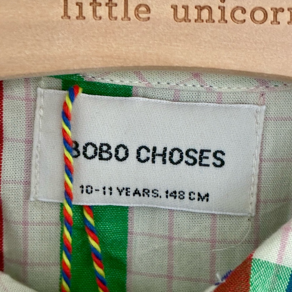 Bobo Choses Madras Checks Ruffle Woven Dress - Picture 5 of 13